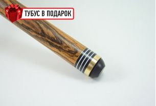 Бильярдный кий ручной работы Корона-4 бокоте, черный граб купить в интернет-магазине БильярдМастер Украина