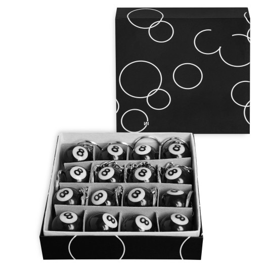 Брелок бильярдный шар №8, 25 мм купить в интернет-магазине БильярдМастер Украина