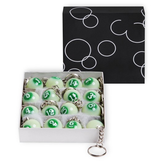 Брелок бильярдный шар Emerald от 1 до 15, 25 мм. купить в интернет-магазине БильярдМастер Украина