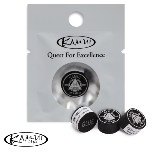 Наклейка для кия Kamui Pyramid Black H 13 мм купить в интернет-магазине БильярдМастер Украина