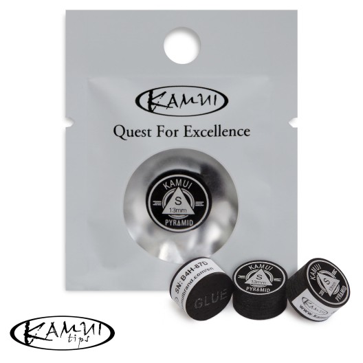 Наклейка для кия Kamui Pyramid Black S 13 мм купить в интернет-магазине БильярдМастер Украина