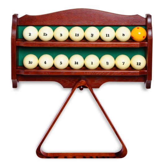 Полка для бильярдных шаров и треугольника настенная Venezia коричневая