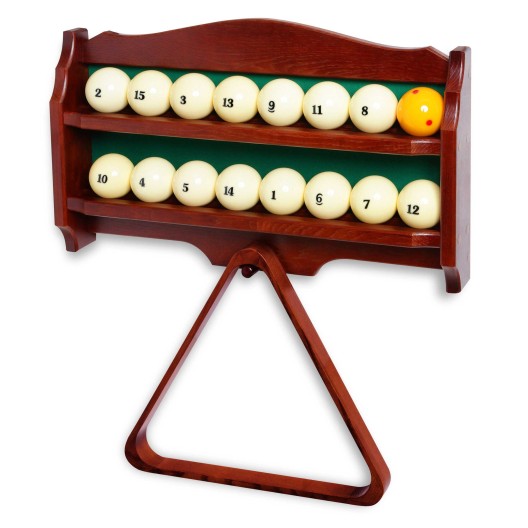 Полка для бильярдных шаров и треугольника настенная Venezia коричневая