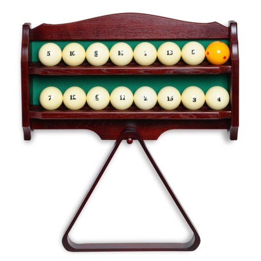 Полка для бильярдных шаров и треугольника настенная Venezia махагон