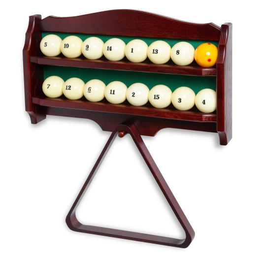 Полка для бильярдных шаров и треугольника настенная Venezia махагон