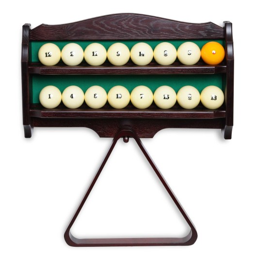 Полка для бильярдных шаров и треугольника настенная Venezia тёмно-коричневая