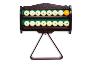 Полка для бильярдных шаров и треугольника настенная Venezia тёмно-коричневая