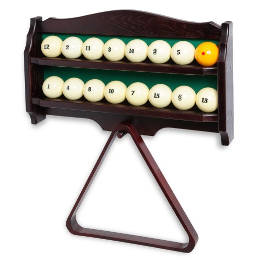 Полка для бильярдных шаров и треугольника настенная Venezia тёмно-коричневая