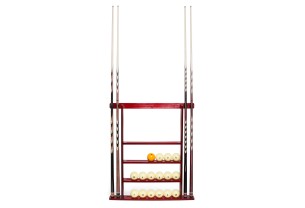 Киёвница с полкой для шаров настенная Universal для 4 киёв махагон