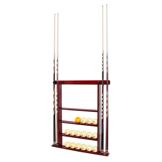 Киёвница с полкой для шаров настенная Universal для 4 киёв махагон