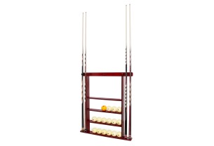 Киёвница с полкой для шаров настенная Universal для 4 киёв махагон