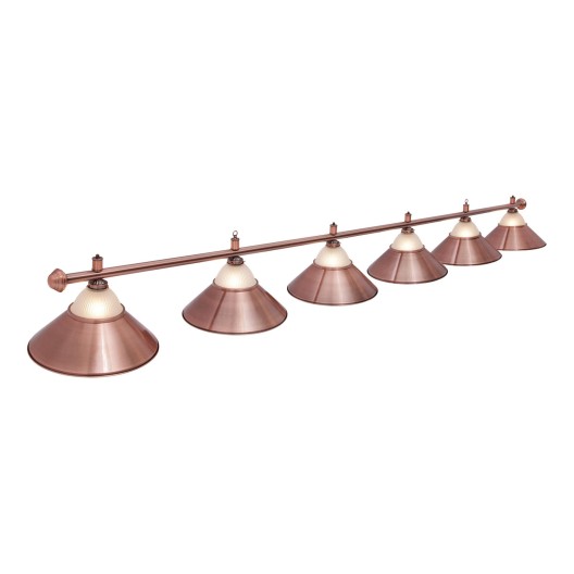 Светильник для бильярда Alison Red Bronze на 6 плафонов