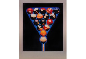 Постер для бильярда Balls in Blue 76x60см.