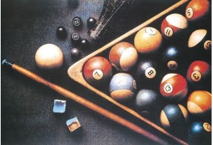 Постер для бильярда Cue, 74x52см.