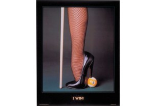 Постер для бильярда I Win, 61x87см.