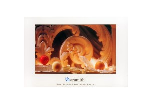 Постер для більярду Aramith Carom, 100x75см.