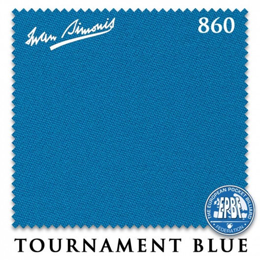 Сукно для бильярда Ivan Simonis 860 Tournament Blue 198 см.