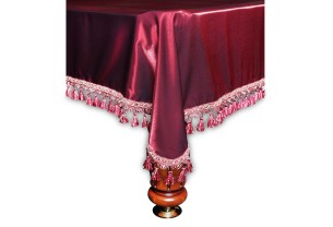 Покрывало для бильярдного стола Венеция 12 ф., шёлк, бордовое