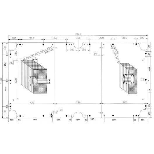 Плита для бильярда Rasson Premium 7 футов, H19 мм., 1 шт.