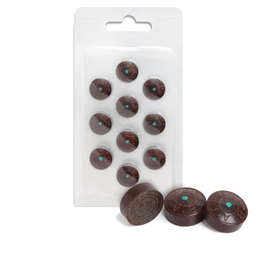 Наклейка для кия Гриза зеленая ø13 мм жёсткая 1 шт.