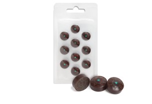 Наклейка для кия Гриза зеленая ø13 мм жёсткая 1 шт.