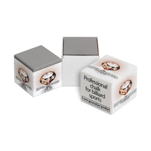 Бильярдный мел Super Diamond White серый 1 шт.