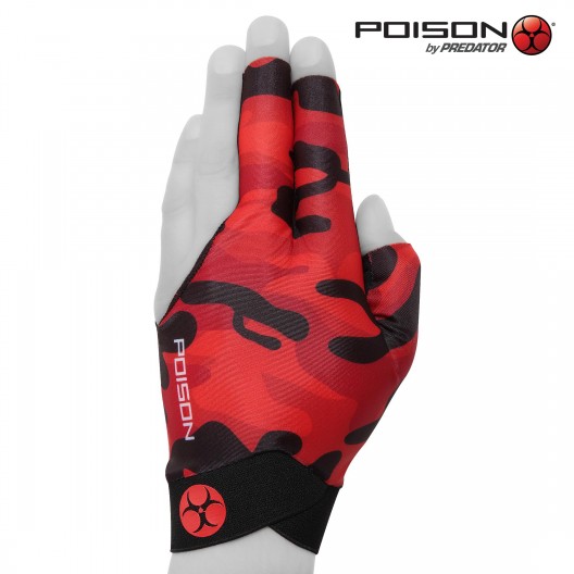 Бильярдная перчатка Poison Camo Red...