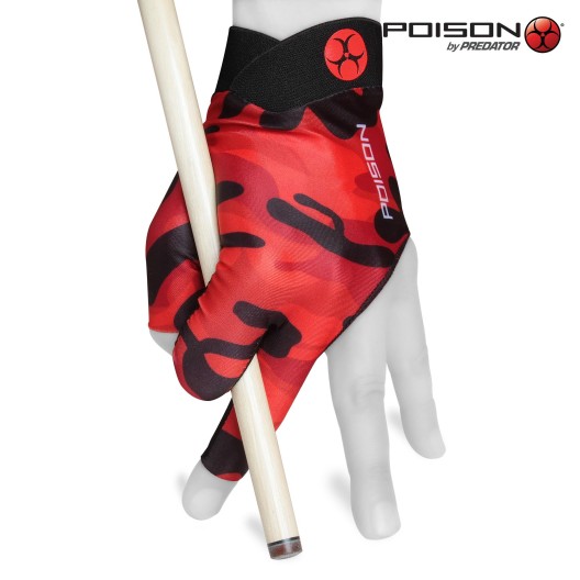 Бильярдная перчатка Poison Camo Red L