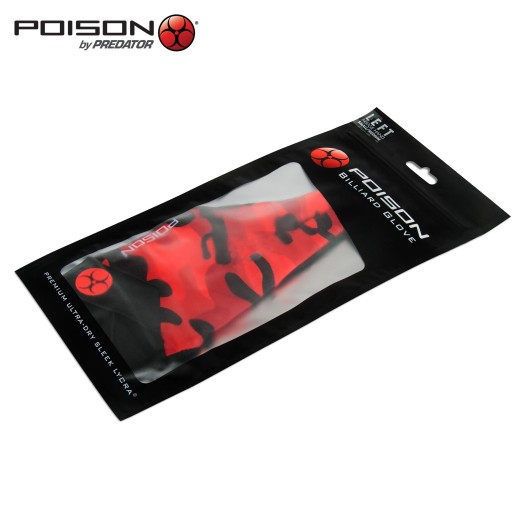 Бильярдная перчатка Poison Camo Red L