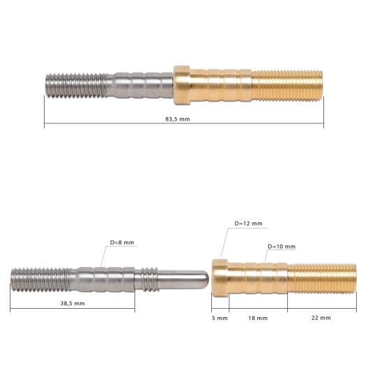 Скрутка для кия титан/латунь 1 шт.