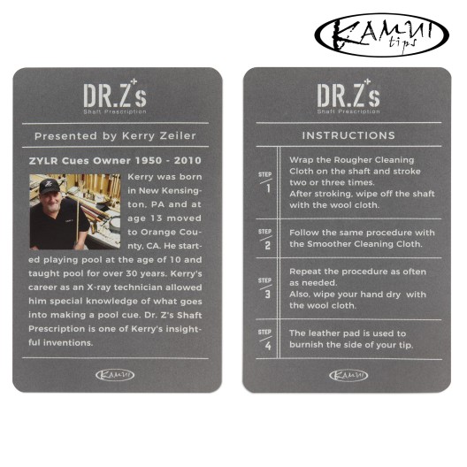 Салфетки для чистки и полировки кия Kamui DR.Z Shaft Prescription in Black and Gra