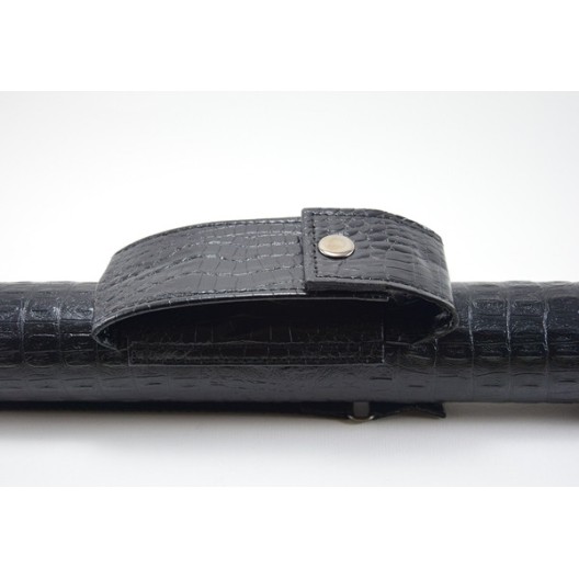 Тубус для бильярдного кия Croco с карманом на кнопке, 1х1 чёрный