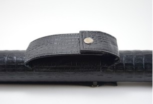 Тубус для бильярдного кия Croco с карманом на кнопке, 1х1 чёрный