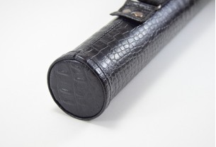 Тубус для бильярдного кия Croco с карманом на кнопке, 1х1 чёрный