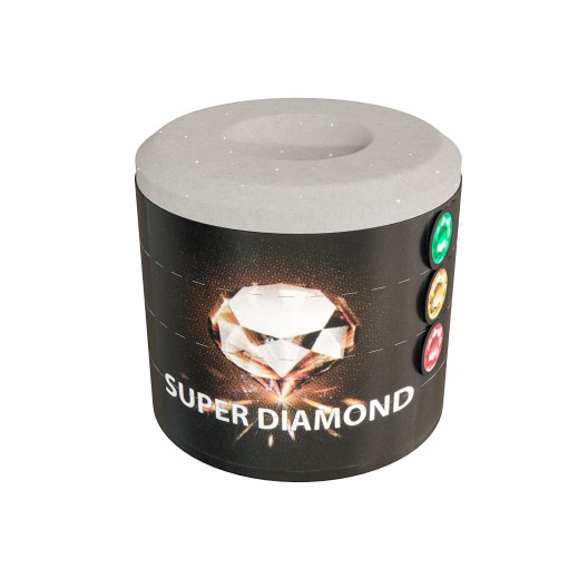 Бильярдный мел Super Diamond  цилиндрический серый 1 шт.