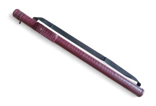 Тубус для бильярдного кия Croco с карманом на кнопке, 1х1 бордовый