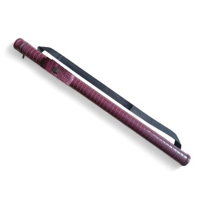 Тубус для бильярдного кия Croco с карманом на замке, 1х1 бордовый