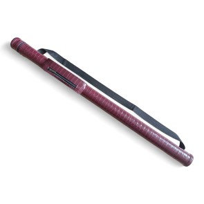 Тубус для бильярдного кия Croco с карманом на змейке, 1х1 бордовый