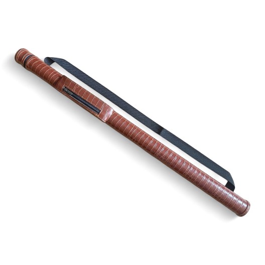 Тубус для бильярдного кия Croco с карманом на змейке, 1х1 светло-коричневый