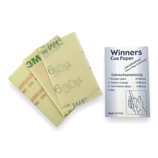 Набор микробумаги для чистки и полировки кия Winners Cue Paper 3 шт.
