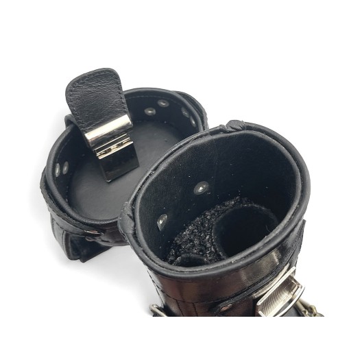 Тубус для кия ручной работы Professional, 1х1 чёрный с орнаментом, кожаный