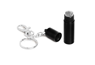 Більярдний брелок з перфоратором для наклейки Tip-Pik Black