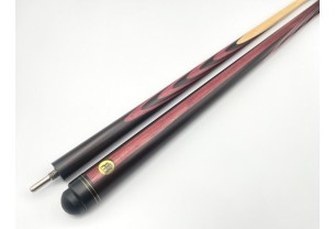 Більярдний кий Класик 4+6 чорний граб, амарант зі вставкою на турняку