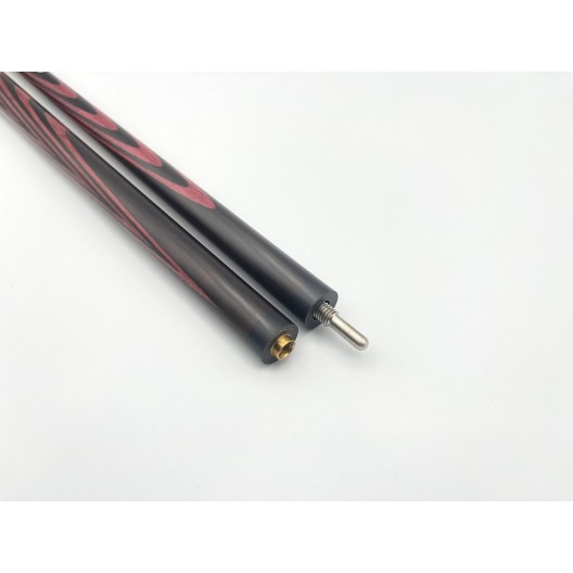 Більярдний кий Класик 4+6 чорний граб, амарант зі вставкою на турняку