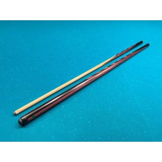 Більярдний кий Класик 4+6 чорний граб, амарант зі вставкою на турняку