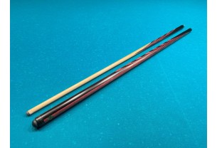 Більярдний кий Класик 4+6 чорний граб, амарант зі вставкою на турняку