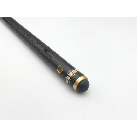 Бильярдный кий Тюльпан-Паутина чёрный граб, жёлтый граб с насечкой