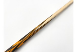 Бильярдный кий Тюльпан-Паутина чёрный граб, жёлтый граб с насечкой