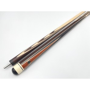 Бильярдный кий ручной работы Классик 3+3 венге, чёрный граб, длинный запил