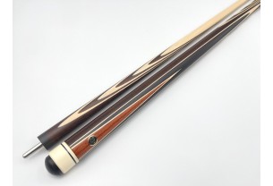 Більярдний кий ручної роботи Класик 3+3 венге, чорний граб, довгий запив